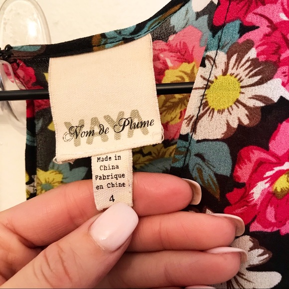 Urban Outfitters long sleeve floral black dress size 4 - Picture 3 of 4